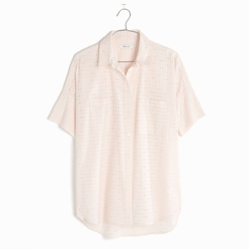 Madewell Courier Shirt in Eyelet in off-white 👚